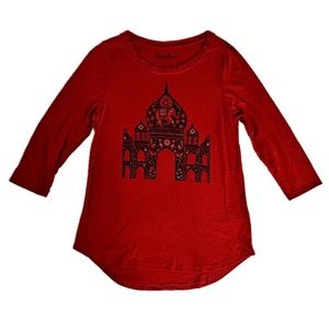 Lucky Brand Graphic 3/4 Sleeve T Shirt - L